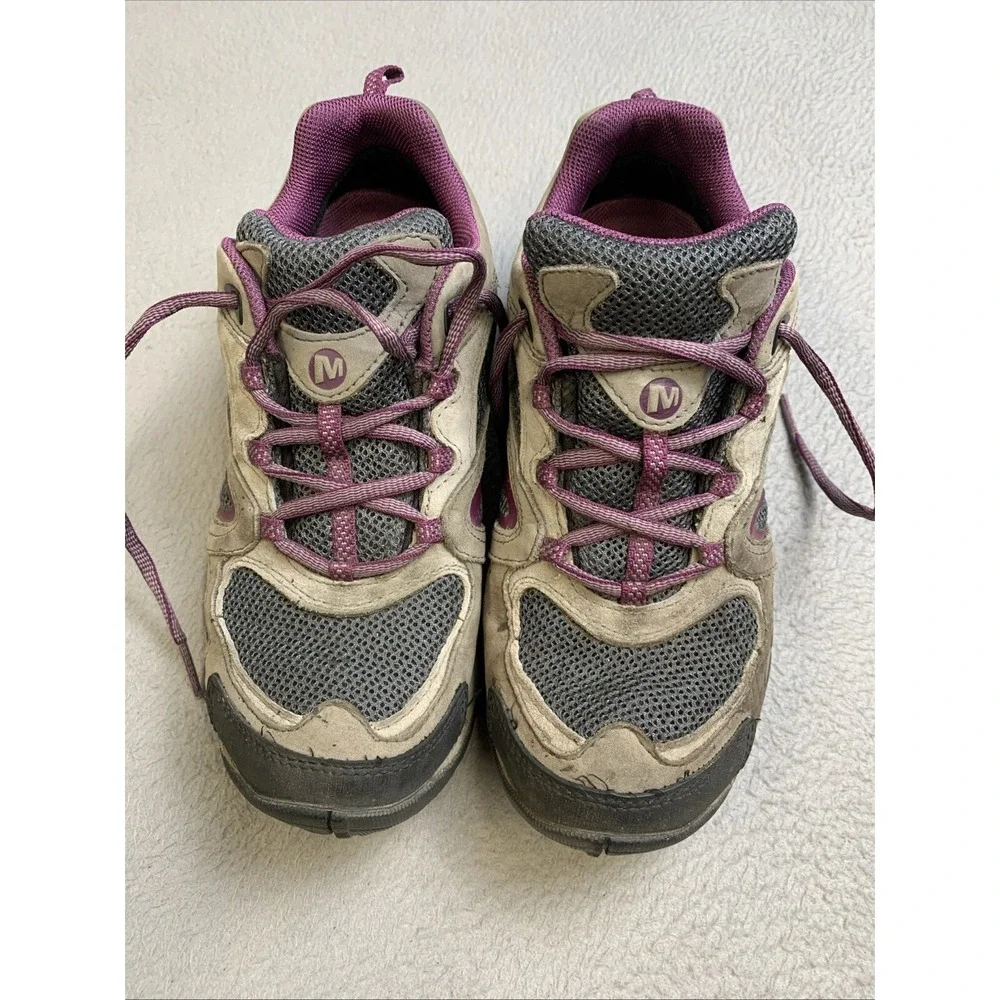 MERRELL Shoes Women's 6.5 Select‎ Dry Gray Purple Laces Air Cushion Select Grip